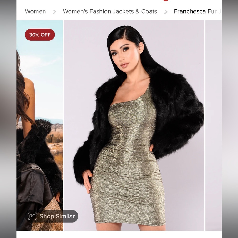 Fashion nova faux fur jacket